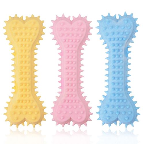 2pcs New dog grinding teeth biting toys Creamy scented with prickly flat bones Large and small dog teeth grinding toys; dog's gifts
