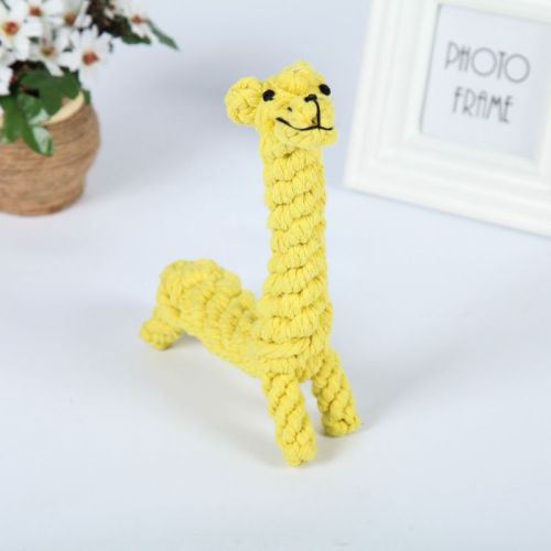 Natural Jute Dog Chewing Rope For Dental Tough With Cute Animals Fruit Eco-Friendly Knot