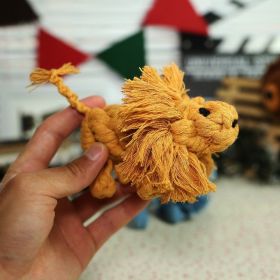 Natural Jute Dog Chewing Rope For Dental Tough With Cute Animals Fruit Eco-Friendly Knot (Style: Lion)