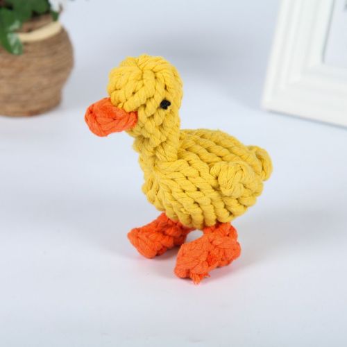 Natural Jute Dog Chewing Rope For Dental Tough With Cute Animals Fruit Eco-Friendly Knot