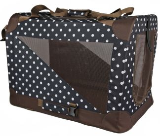 Folding Zippered 360 Vista View House Pet Crate (size: medium)