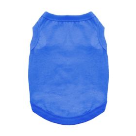 Cotton Dog Tank (Color: Nautical Blue, size: 3X-Large)